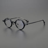 Okes Round Titanium Glasses Frame Round Frames Southood Black